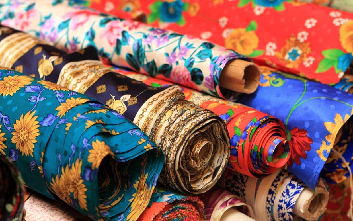 Rolls of Chinese silk