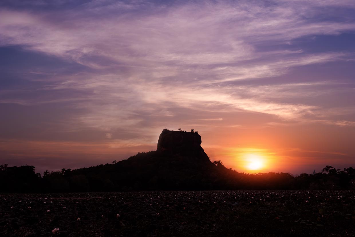 Sigiriya Fortress at Sunset